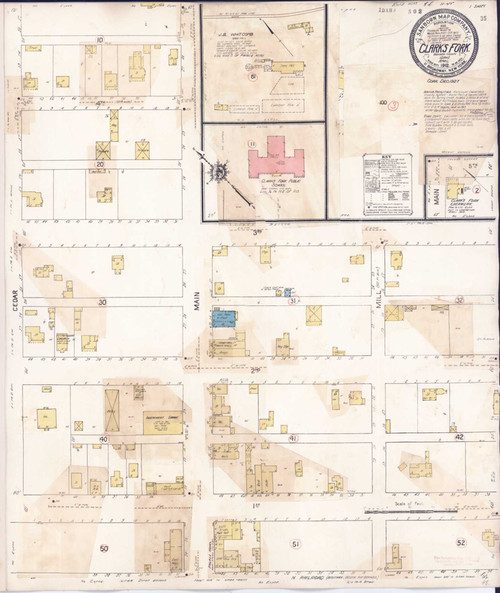 Clark's Fork Idaho 1927 - Fire Insurance Index - Old Map Reprint