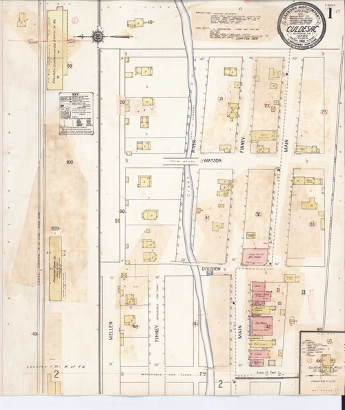 Culdesac Idaho 1929 - Fire Insurance Index - Old Map Reprint