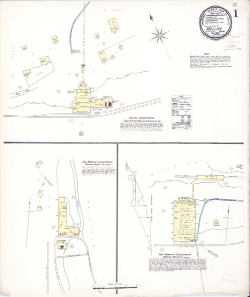 Mullan Idaho 1892 - Fire Insurance Index - Old Map Reprint
