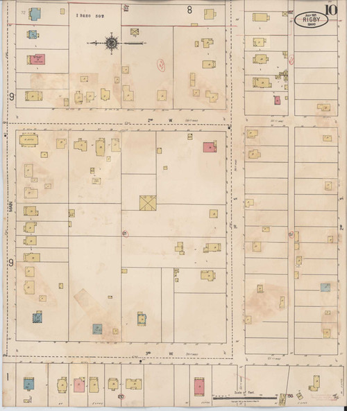 Rigby Idaho 1943 - Fire Insurance Index - Old Map Reprint