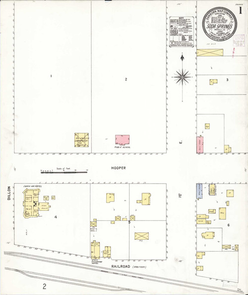 Soda Springs Idaho 1907 - Fire Insurance Index - Old Map Reprint