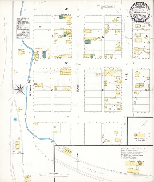 Vollmer Idaho 1896 - Fire Insurance Index - Old Map Reprint