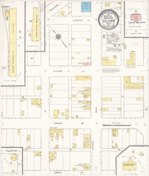 Vollmer Idaho 1912 - Fire Insurance Index - Old Map Reprint