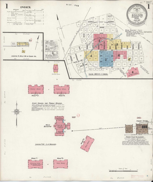 Bonner Montana 1932 - Fire Insurance Index - Old Map Reprint