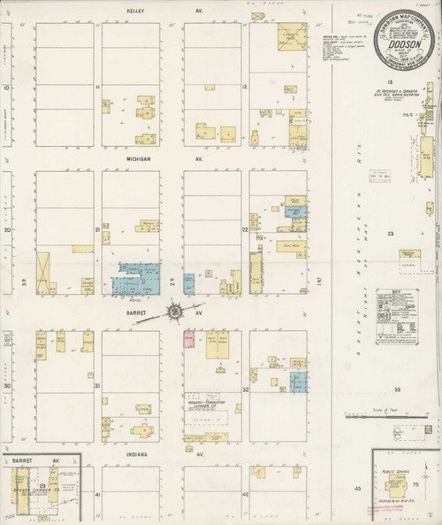 Dodson Montana 1914 - Fire Insurance Index - Old Map Reprint