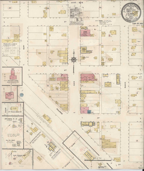 Ismay Montana 1928 - Fire Insurance Index - Old Map Reprint
