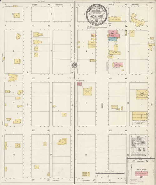 Musselshell Montana 1914 - Fire Insurance Index - Old Map Reprint