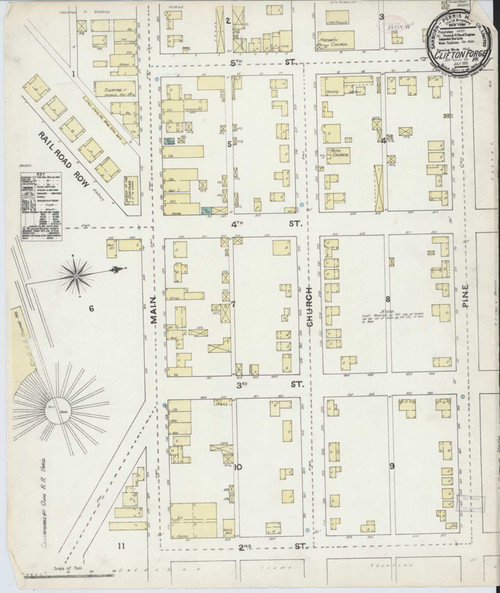 Clifton Forge Virginia 1891 - Fire Insurance Index - Old Map Reprint
