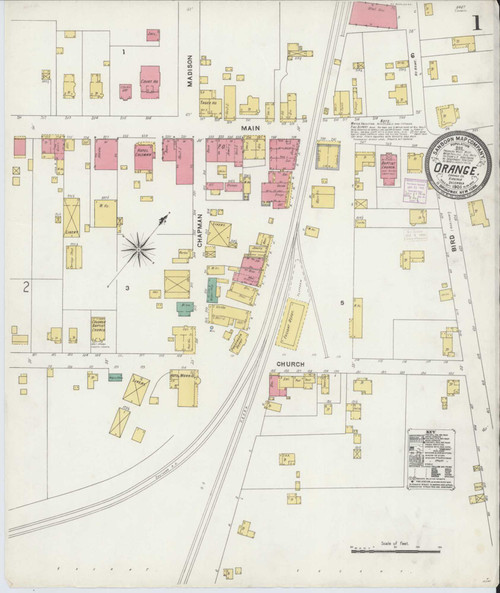 Orange Virginia 1905 - Fire Insurance Index - Old Map Reprint