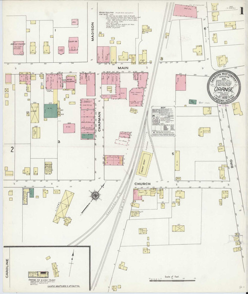 Orange Virginia 1909 - Fire Insurance Index - Old Map Reprint