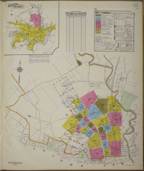 Roanoke Virginia 1930 V2 - Fire Insurance Index - Old Map Reprint