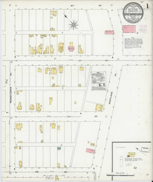 Shenandoah Virginia 1905 - Fire Insurance Index - Old Map Reprint