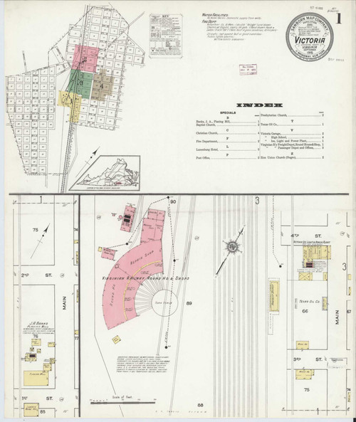 Victoria Virginia 1915 - Fire Insurance Index - Old Map Reprint