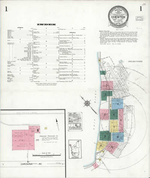 Chester West Virginia 1923 - Fire Insurance Index - Old Map Reprint