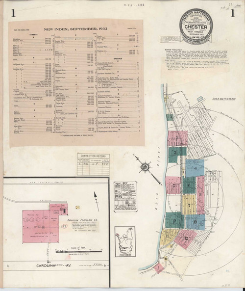 Chester West Virginia 1942 - Fire Insurance Index - Old Map Reprint