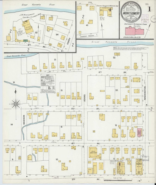 Montgomery West Virginia 1902 - Fire Insurance Index - Old Map Reprint