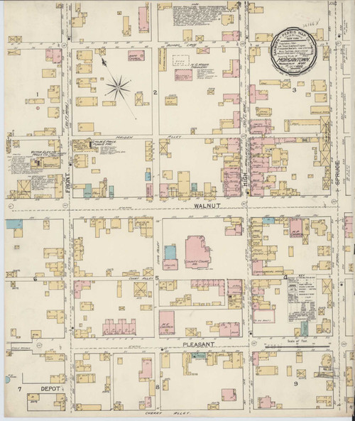 Morgantown West Virginia 1892 - Fire Insurance Index - Old Map Reprint