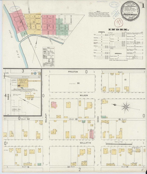 Ravenswood West Virginia 1898 - Fire Insurance Index - Old Map Reprint