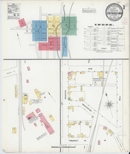 Shepherdstown West Virginia 1904 - Fire Insurance Index - Old Map Reprint