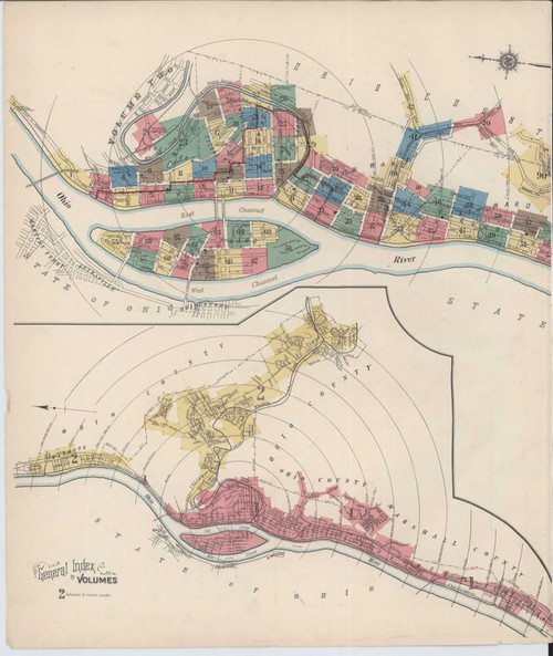 Wheeling West Virginia 1921 V1 - Fire Insurance Index - Old Map Reprint