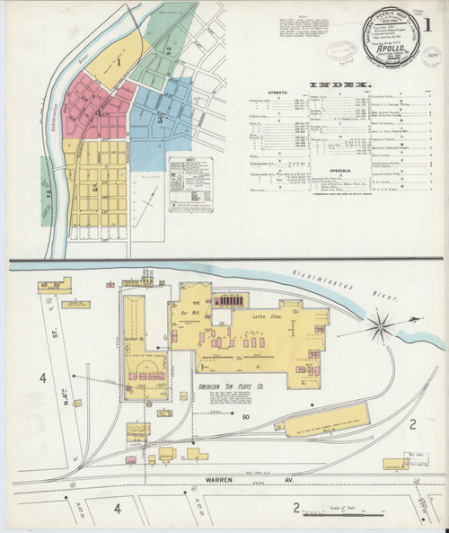 Apollo Pennsylvania 1899 - Fire Insurance Index - Old Map Reprint
