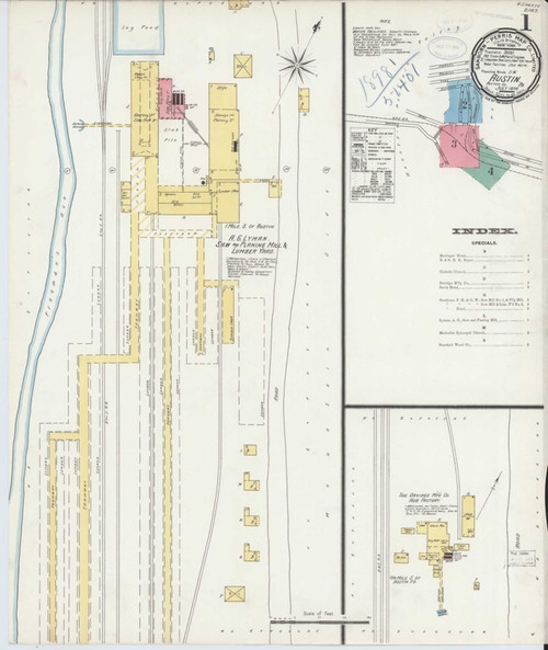 Austin Pennsylvania 1898 - Fire Insurance Index - Old Map Reprint