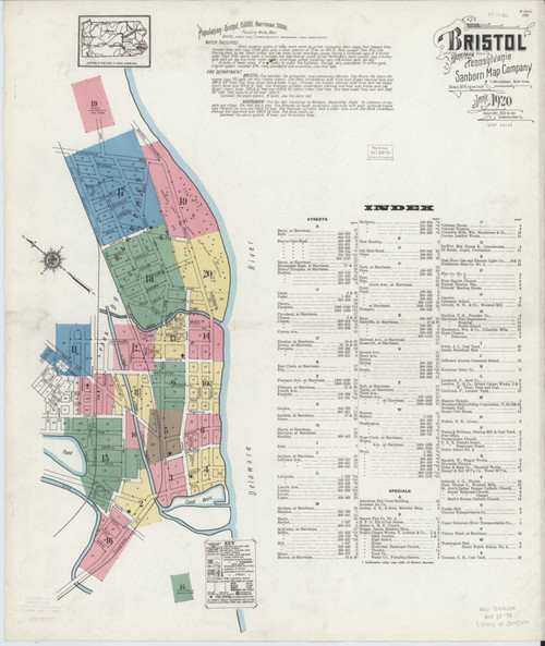 Bristol Pennsylvania 1927 - Fire Insurance Index - Old Map Reprint