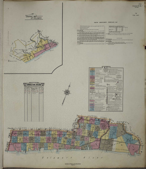 Chester Pennsylvania 1950 V1 - Fire Insurance Index - Old Map Reprint
