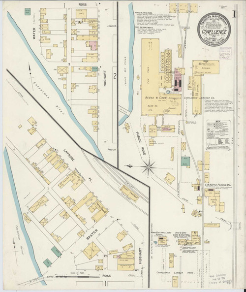 Confluence Pennsylvania 1907 - Fire Insurance Index - Old Map Reprint