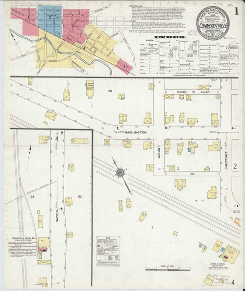Conneautville Pennsylvania 1911 - Fire Insurance Index - Old Map Reprint