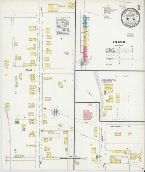 Delta Pennsylvania 1904 - Fire Insurance Index - Old Map Reprint
