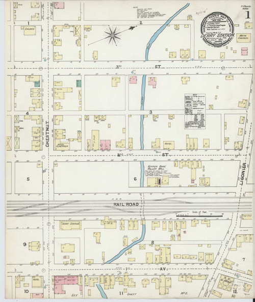 Derry Pennsylvania 1891 - Fire Insurance Index - Old Map Reprint