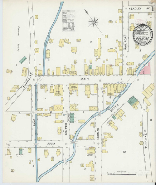 Dushore Pennsylvania 1892 - Fire Insurance Index - Old Map Reprint