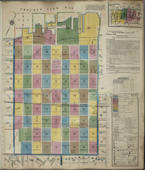 Erie Pennsylvania 1950 V1 - Fire Insurance Index - Old Map Reprint