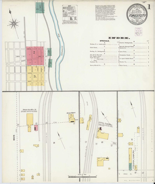 Forest City Pennsylvania 1903 - Fire Insurance Index - Old Map Reprint