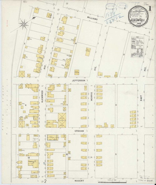 Glen Campbell Pennsylvania 1898 - Fire Insurance Index - Old Map Reprint