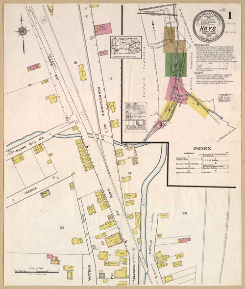 Hays Pennsylvania 1917 - Fire Insurance Index - Old Map Reprint