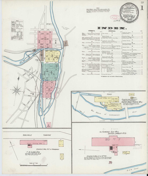 Honesdale Pennsylvania 1892 - Fire Insurance Index - Old Map Reprint
