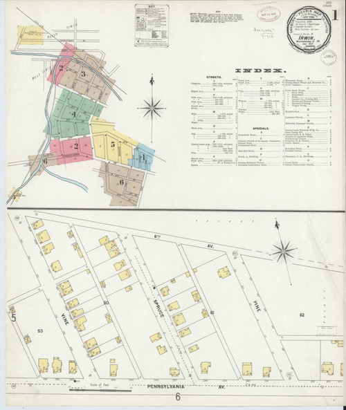 Irwin Pennsylvania 1899 - Fire Insurance Index - Old Map Reprint
