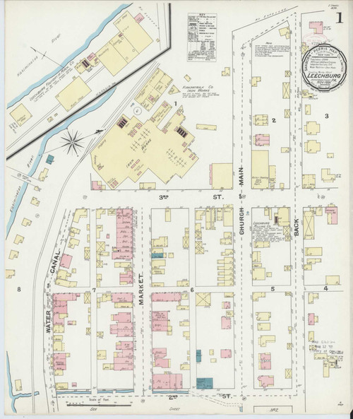 Leechburg Pennsylvania 1891 - Fire Insurance Index - Old Map Reprint