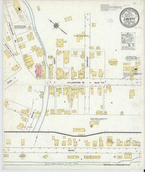 Liberty Pennsylvania 1911 - Fire Insurance Index - Old Map Reprint