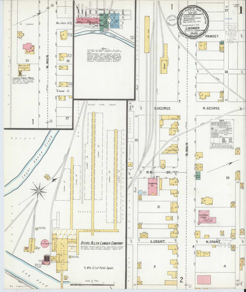 Ligonier Pennsylvania 1900 - Fire Insurance Index - Old Map Reprint