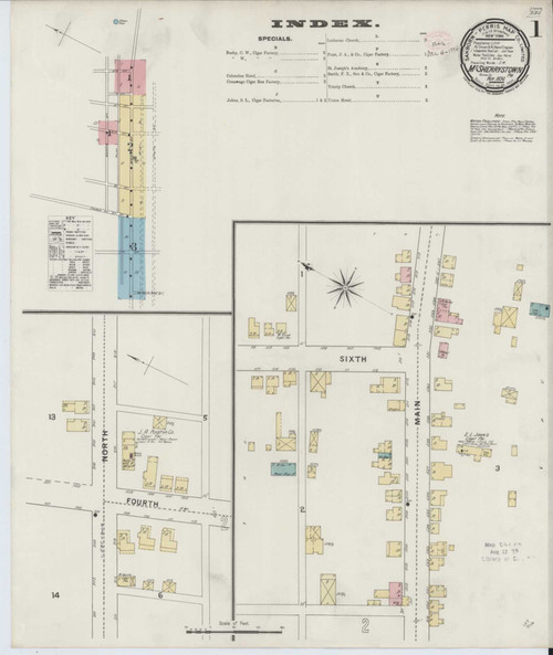 Mcsherrystown Pennsylvania 1894 - Fire Insurance Index - Old Map Reprint