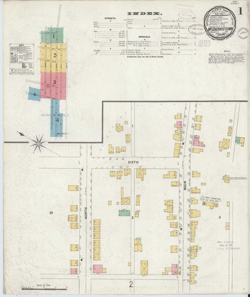 Mcsherrystown Pennsylvania 1899 - Fire Insurance Index - Old Map Reprint