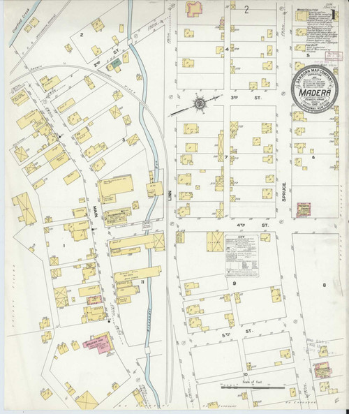 Madera Pennsylvania 1910 - Fire Insurance Index - Old Map Reprint