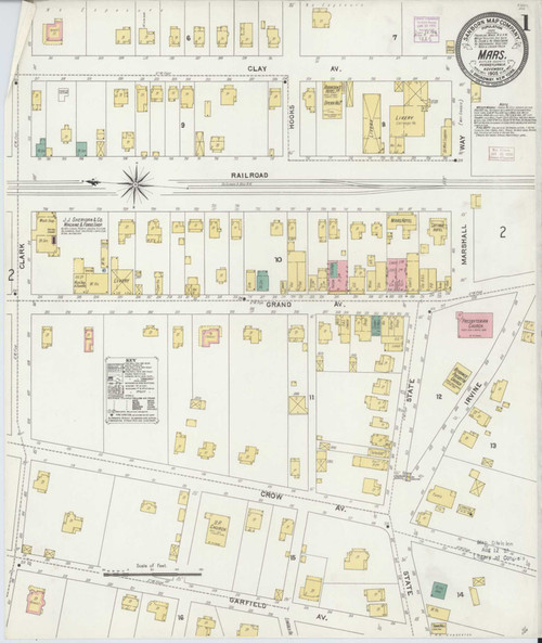 Mars Pennsylvania 1905 - Fire Insurance Index - Old Map Reprint