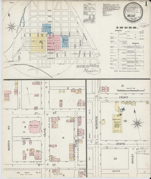 Media Pennsylvania 1887 - Fire Insurance Index - Old Map Reprint