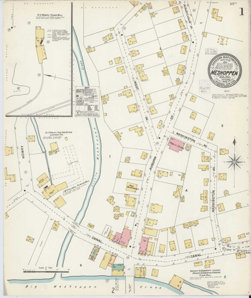 Meshoppen Pennsylvania 1903 - Fire Insurance Index - Old Map Reprint