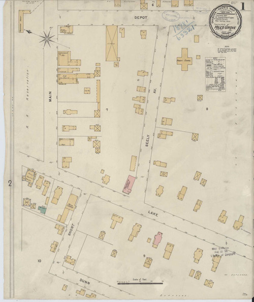 Miles Grove Pennsylvania 1898 - Fire Insurance Index - Old Map Reprint