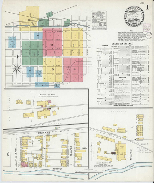 Mount Carmel Pennsylvania 1901 - Fire Insurance Index - Old Map Reprint